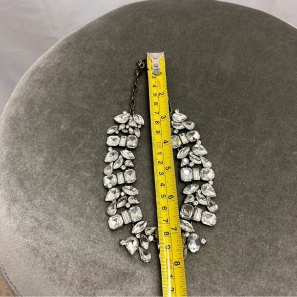 Baublebar brass tone clear gem jewelled appliqué clustered choker necklace - Picture 11 of 12